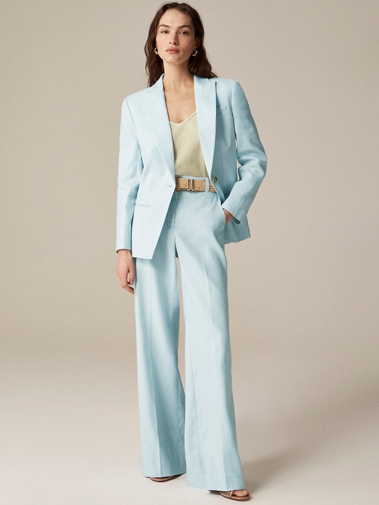 J. Crew Pants - New JCREW Size 4 T Tall Carolina Flare Pant Stretch Linen Blend Edgewater BZ414